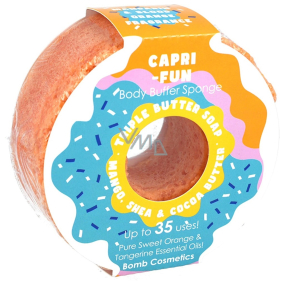 Bomb Cosmetics CapriFun Donut přírodní sprchová masážní koupelová houba s vůní 165 g