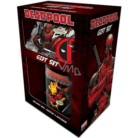 Epee Merch Marvel Deadpool hrnek 315 ml + gumová klíčenka + podtácek, dárkový set