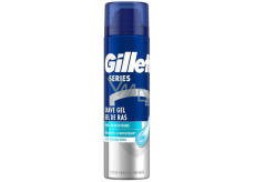 Gillette Series 3x Sensitive Cool gel na holení pro muže 200 ml