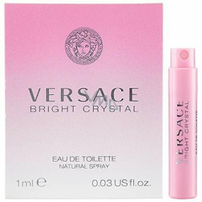 Versace Bright Crystal toaletní voda pro ženy 1 ml s rozprašovačem, vialka