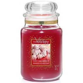 Yankee Candle Candy Cane Meringue - Sněhové pusinky vonná svíčka Classic velká sklo 623 g