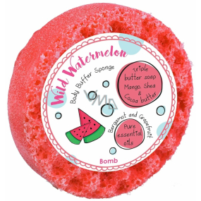 Bomb Cosmetics Wild Watermelon přírodní sprchová masážní houba s vůní 200 g