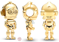 Charm Sterlingové stříbro 925 Marvel Star Wars C-3PO, korálek na náramek