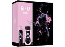 B.U. Vibe deodorant sprej 150 ml + sprchový gel 250 ml, kosmetická sada pro ženy