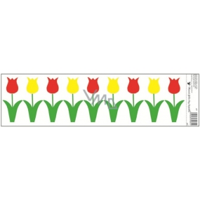 Okenní fólie bez lepidla tulipány 50 x 14 cm