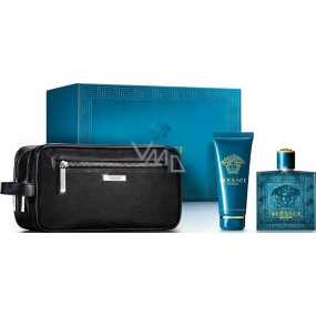 Versace Eros pour Homme toaletní voda 100 ml + sprchový gel 100 ml + taška, dárková sada