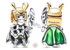 Charm Sterlingové stříbro 925 Marvel The Avengers, Loki, korálek na náramek