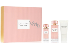 Oscar de la Renta New York parfémovaná voda 100 ml + parfémovaná voda 30 ml + tělové mléko 100 ml, dárková sada pro ženy