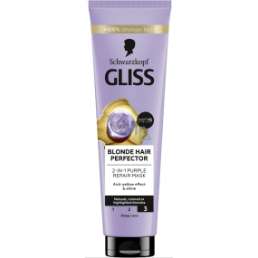 Gliss Blonde Perfector purple 2v1 fialová regenerační maska 150 ml