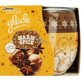 Glade by Brise Warm Spice vonná svíčka ve skle, doba hoření až 30 hodin 120 g