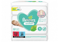 Pampers Sensitive vlhčené ubrousky pro děti 4 x 52 kusů