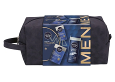 Nivea Men Anti-age Hyaluron denní pleťový krém 50 ml + Nivea Men Hyaluron balzám po holení 100 ml + Nivea Men Protect & Care sprchový gel 250 ml, kosmetická sada pro muže