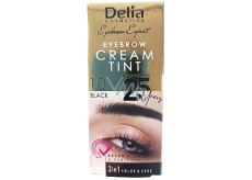 Delia Cosmetics Color Cream barvící krém na obočí s arganovým olejem 1.0 Black 15 ml + 15 ml