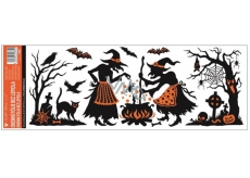 Okenní fólie bez lepidla s glitry Halloween 59 x 21 cm č. 2