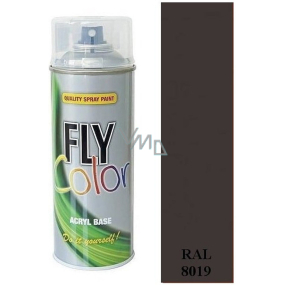 Color Works Fly Color RAL akrylátová barva sprej 8019 Šedohnědá 400 ml