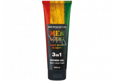 Dermacol Men Agent 3v1 Don't Worry Be Happy sprchový gel na tělo, obličej a vlasy 250 ml