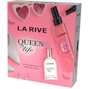 La Rive Queen of life parfémovaná voda 30 ml + Sparkling Rose třpytivý tělový sprej 200 ml, dárková sada pro ženy