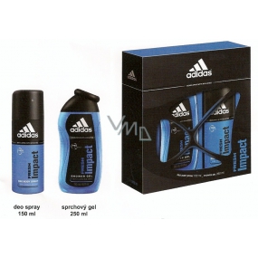 Adidas Fresh Impact deodorant sprej 150 ml + sprchový gel 250 ml, pro muže dárková sada