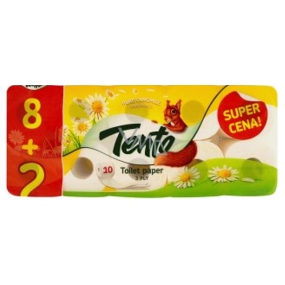 Tento Pure Camomile parfémovaný toaletní papír 3 vrstvý 150 útržků 10 kusů