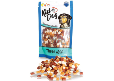 KidDog Three mix Chicken and Duck meat with Cod kuřecí a kachní maso s treskou, měkká masová pochoutka pro psy 80 g