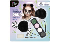 Kidea Panda barvy na obličej + houbička + štětec + čelenka, kreativní sada