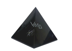 Obsidian černý Pyramida přírodní kámen 2 x 2 x 1,6 cm čistí - energie - harmonie - emoce 1 kus, kámen záchrany