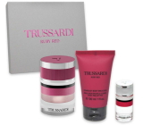 Trussardi Ruby Red parfémovaná voda 30 ml + sprchová emulze 30 ml + parfémovaná voda 7 ml miniatura, dárková sada pro ženy