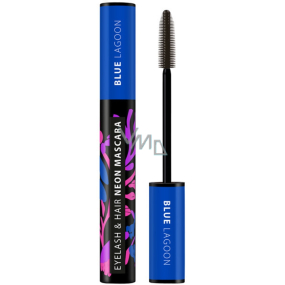 Dermacol Neon Blue Lagoon neonová řasenka na oči a vlasy 9 ml