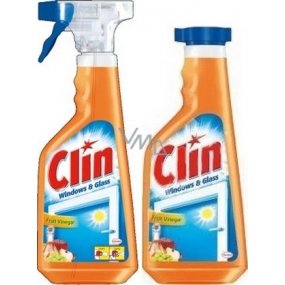 Clin Fruit Vinegar Duo čistič na okna a sklo 500 ml + náhradní náplň 500 ml