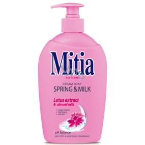 Mitia Spring & Milk Lotosové mléko tekuté mýdlo dávkovač 500 ml