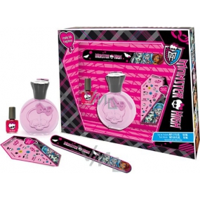 Mattel Monster High toaletní voda 50 ml, lak 7 ml, pilník, ozdoby na nehty, kosmetická sada