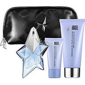 Thierry Mugler Angel parfémovaná voda pro ženy 25 ml + tělové mléko 30 ml + sprchový gel 30 ml + kabelka, dárková sada