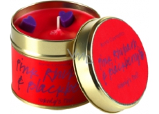 Bomb Cosmetics Růžová rebarbora a ostružina Vonná přírodní, ručně vyrobena svíčka v plechové dóze hoří až 35 hodin