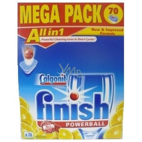 Calgonit Finish All-in 1 Lemon tablety do myčky Mega Pack 70 tablet