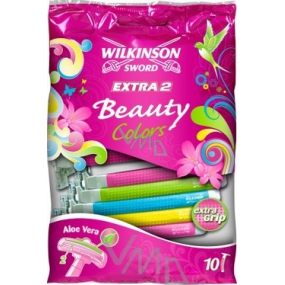 Wilkinson Lady Extra 2 Beauty Colors holicí strojek jednorázový 2 břity 10 kusů