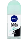 Nivea Invisible Black & White Fresh kuličkový antiperspirant deodorant roll-on pro ženy 50 ml