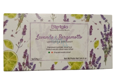 Iteritalia Levandule a bergamot rostlinné mýdlo 3 x 125 g, dárková sada