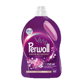 Perwoll Mega Renew Blossom prací gel na barevné prádlo, ochrana před ztrátou tvaru a zachování intenzity barvy 60 dávek 3000 ml