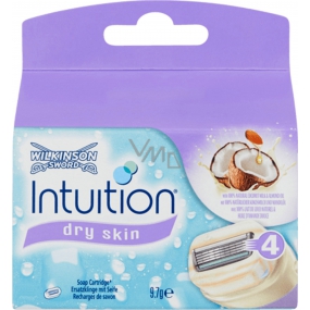 Wilkinson Intuition Dry Skin Natural Coconut Milk & Almond Oil náhradní hlavice 4 kusy