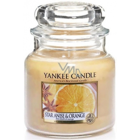 Yankee Candle Star Anise & Orange - Anýz a pomeranč vonná svíčka Classic střední sklo 411 g