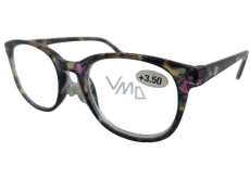 Berkeley Čtecí dioptrické brýle +3,5 plast mourovaté fialovohnědé 1 kus MC2198