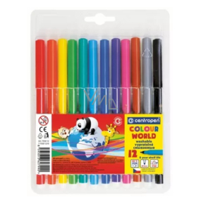 Centropen Colour World Vypratelné popisovače (fixy) 12 kusůl