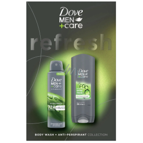 Dove Men+Care Refresh sprchový gel 250 ml + deodorant sprej 150 ml, dárková kazeta