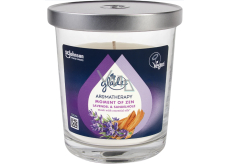 Glade Aromatherapy Moment Of Zen s vůní levandule a santalového dřeva vonná svíčka ve skle 170 g