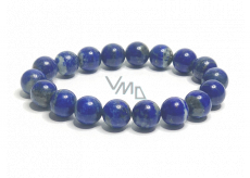 Lapis Lazuli náramek elastický přírodní kámen, kulička 10 mm / 16 - 17 cm, kámen harmonie