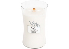 WoodWick White Teak - Bílý teak vonná svíčka s dřevěným knotem a víčkem sklo velká 609,5 g