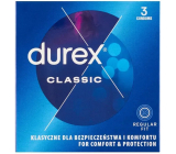 Durex Classic klasický kondom nominální šířka: 56 mm 3 kusy