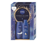 Nivea Moment of Care Creme Care sprchový gel 250 ml + Nivea Rich Nourishing tělové mléko 250 ml, kosmetická sada