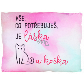 Albi Humorný polštář velký Láska a kočka 36 x 30 cm