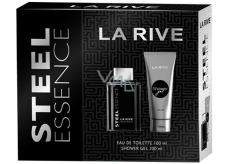 La Rive Steel Essence toaletní voda 100 ml + sprchový gel 100 ml, dárková sada pro muže